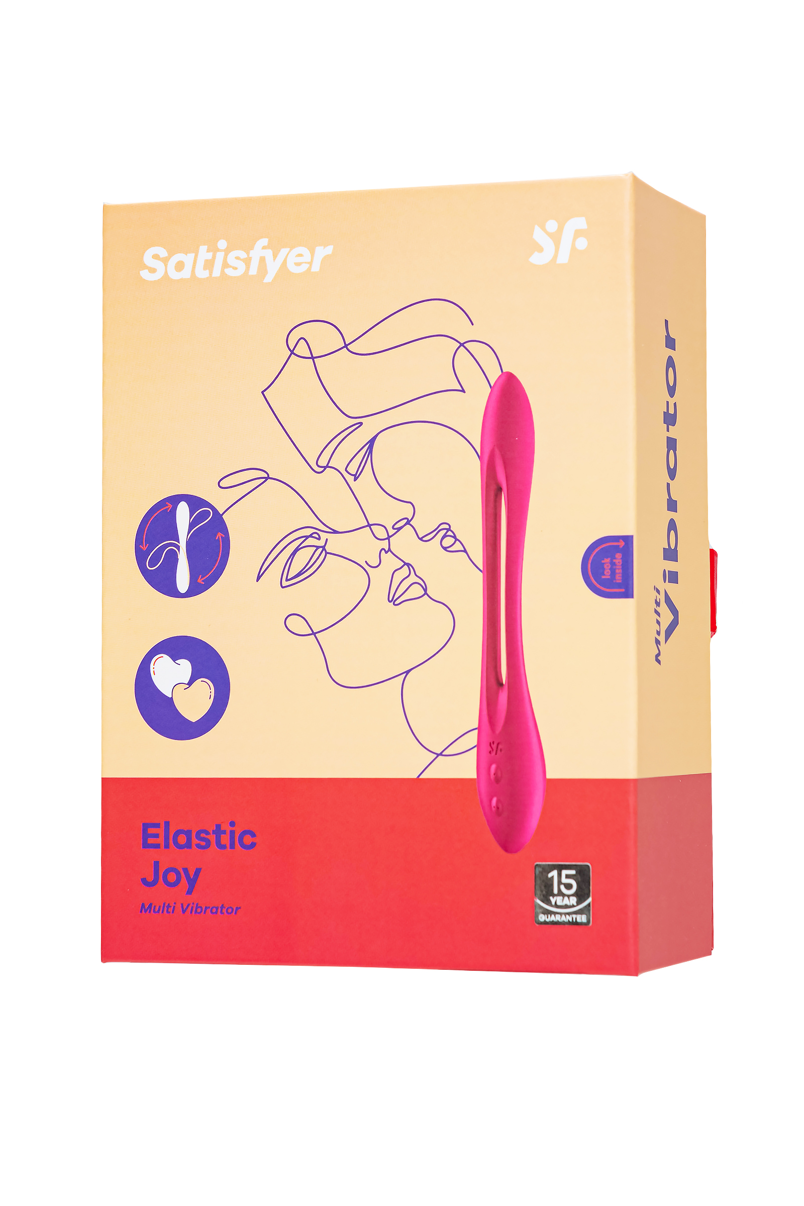 Гибкий вибратор с фиксацией формы Satisfyer Elastic Joy, красный