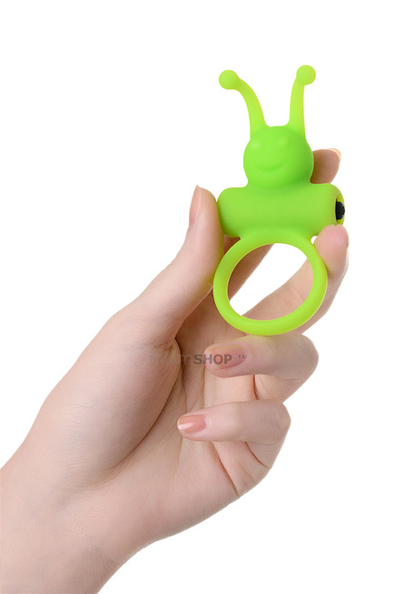 Виброкольцо на пенис Toyfa A-Toys, 9 см, зеленый - фото 4