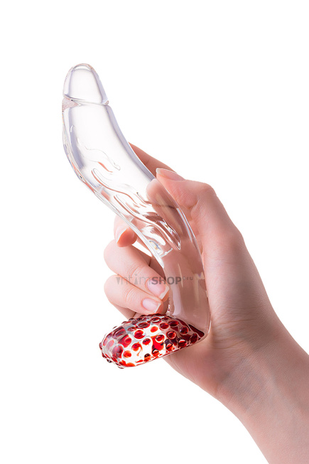 фото Фаллоимитатор Sexus Glass стеклянный, бесцветный, 17,5 см