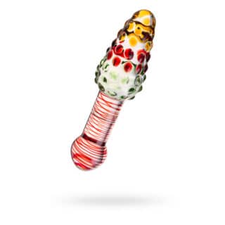 Фаллоимитатор Sexus Glass двусторонний, разноцветный, 17,5 см