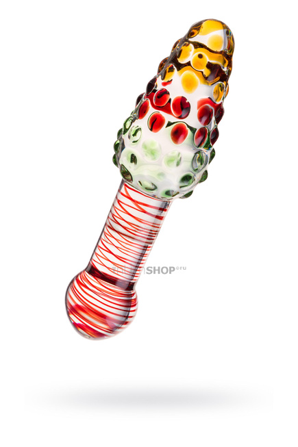 фото Фаллоимитатор Sexus Glass двусторонний, разноцветный, 17,5 см