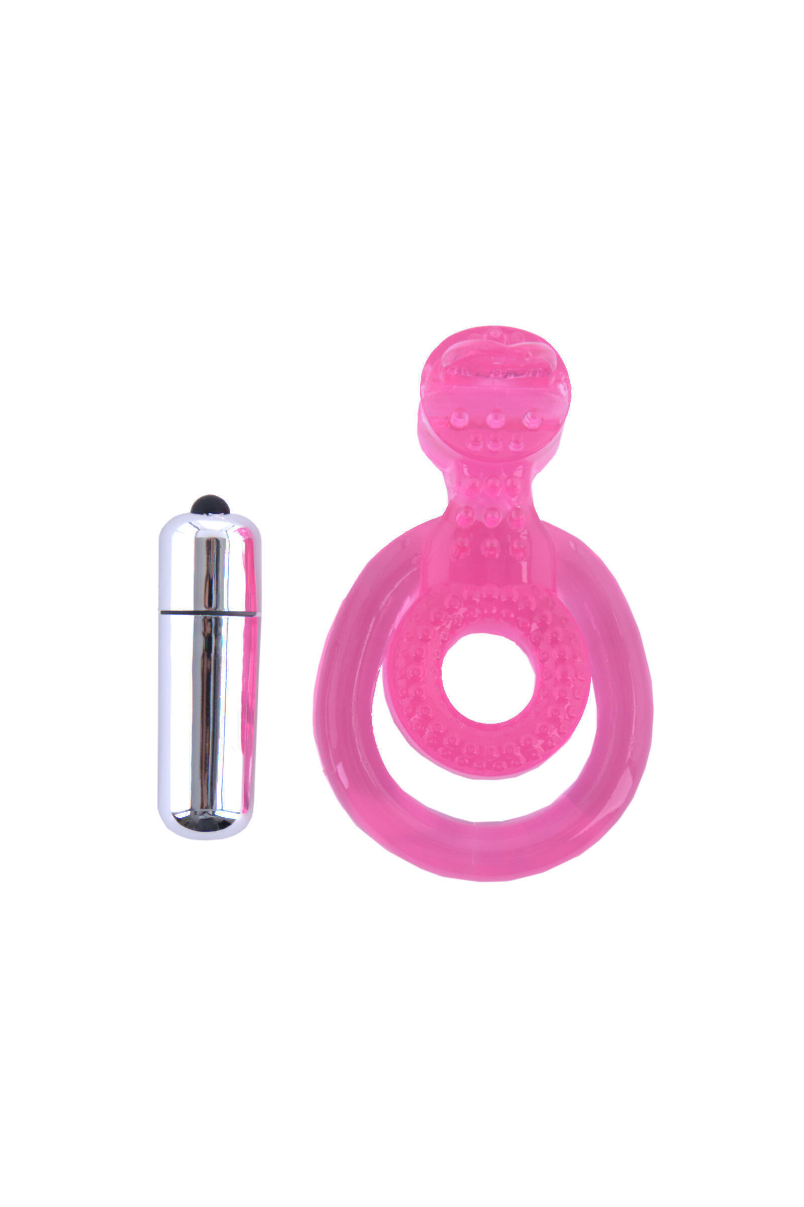 Виброкольцо с подхватом мошонки Toyfa, розовое