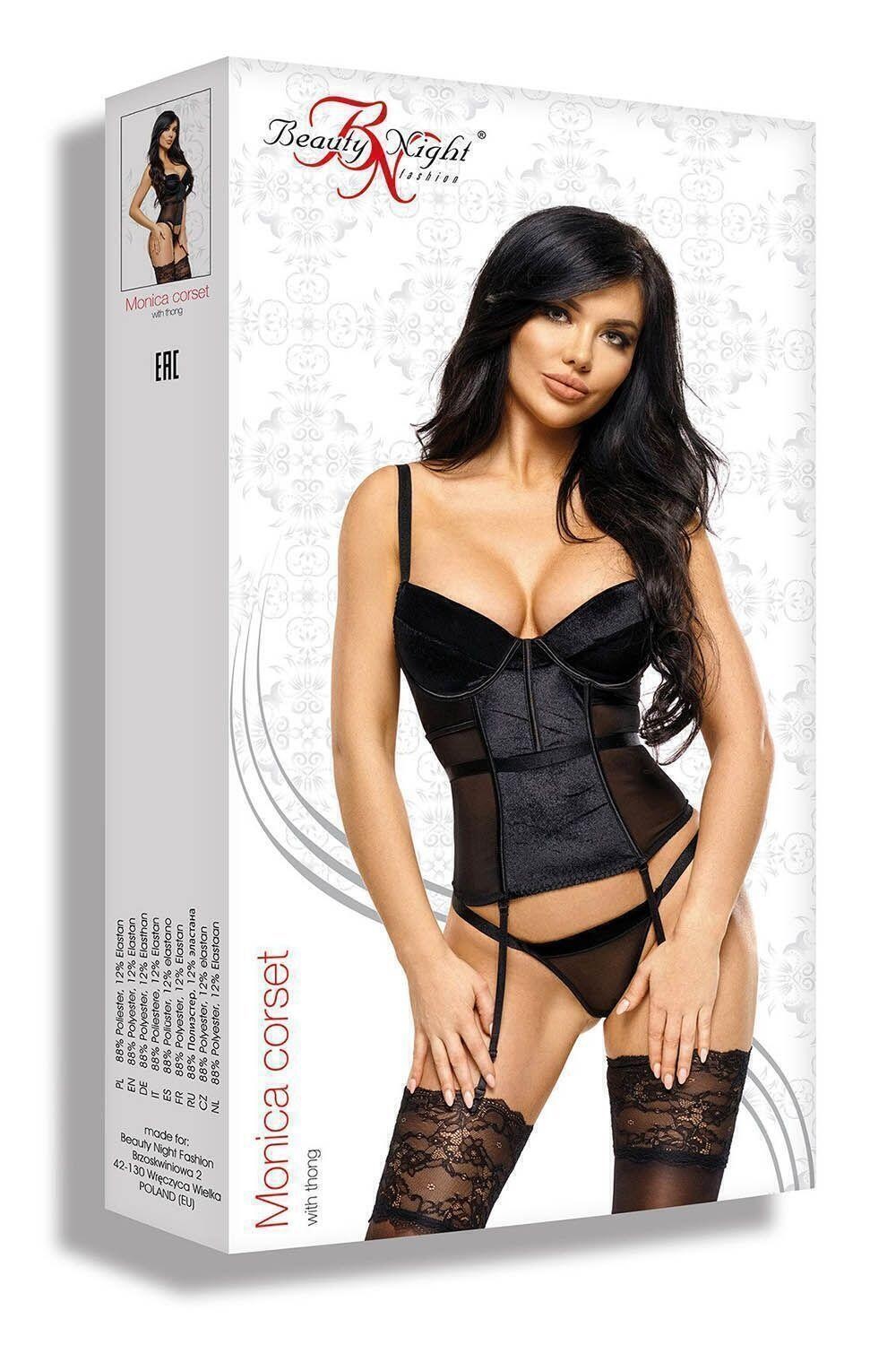 Корсеты Beauty Night Monica corset, Чёрный, S/M