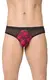 Трусы мужские с клетчатой вставкой SoftLine Collection, чёрный-красный, M/L