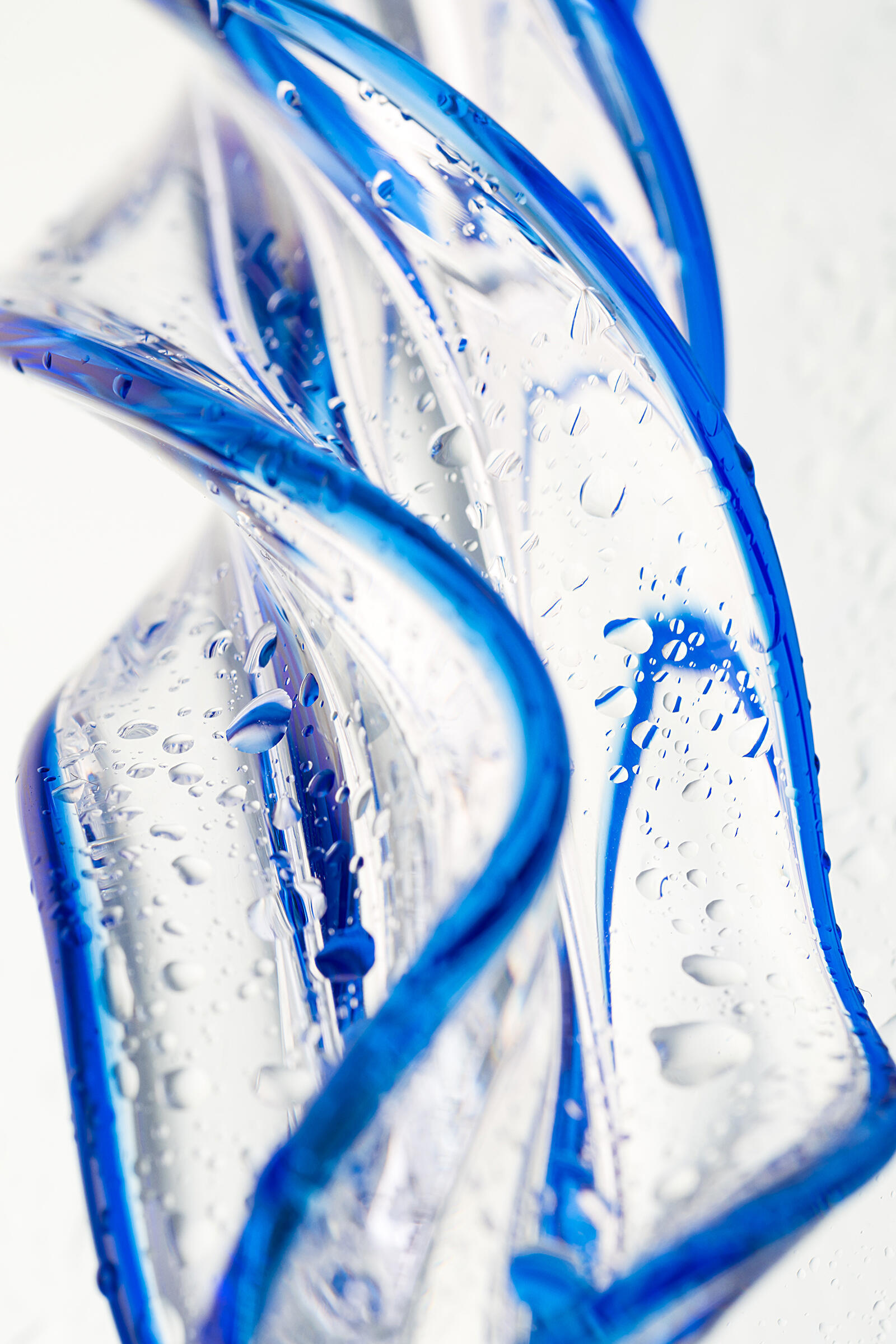 Фаллоимитатор Sexus Glass спиралевидный, синий, 18,5 см