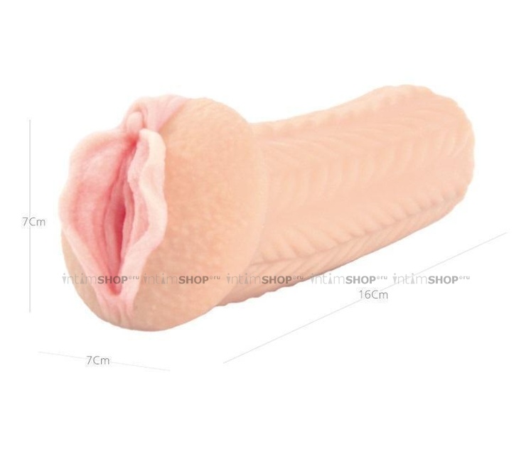 Мастурбатор вагина с двойным слоем материала KOKOS ELEGANCE.004D - фото 6