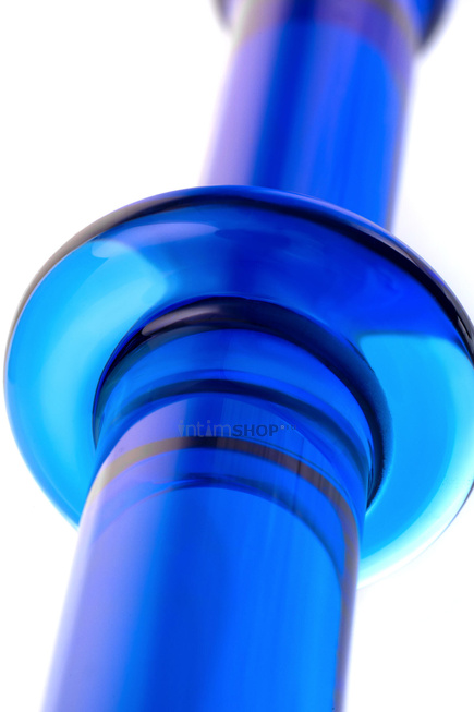Фаллоимитатор двухсторонний Sexus Glass анально-вагинальный, синий, 25 см - фото 5