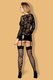 Платье с пажами, стринги и чулки Candy Girl Livia черные, OS