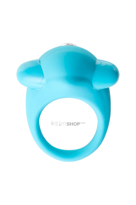Эрекционное кольцо Toyfa A-Toys с вибростимуляцией, голубое - фото 2