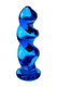 Анальная ёлочка Sexus Glass, синяя