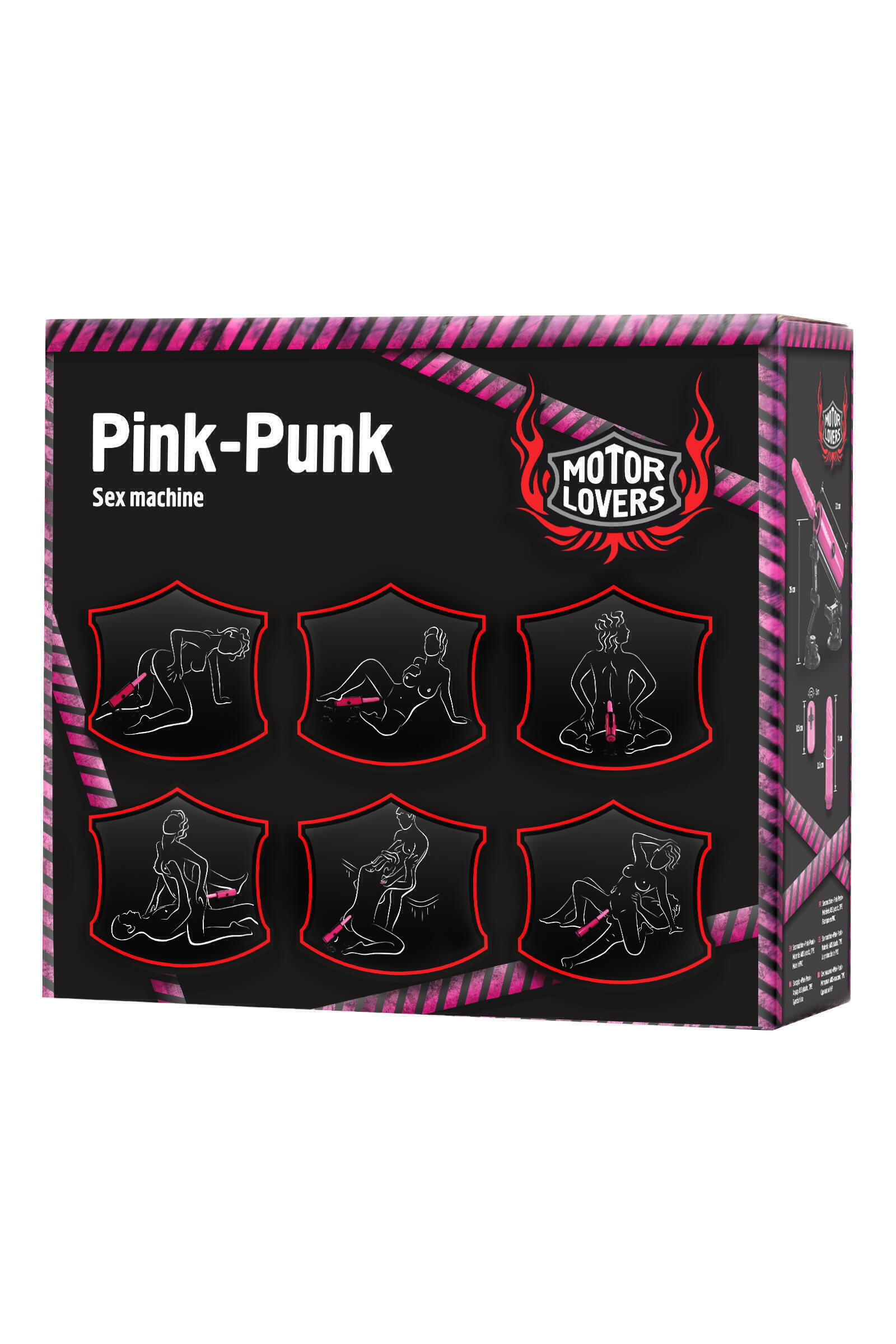 Секс-машина с пультом ДУ Toyfa MotorLovers Pink-Punk, розовый