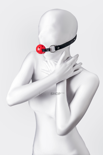 Кляп-шар с отверстиями для дыхания Anonymo by TOYFA, красный - фото 2