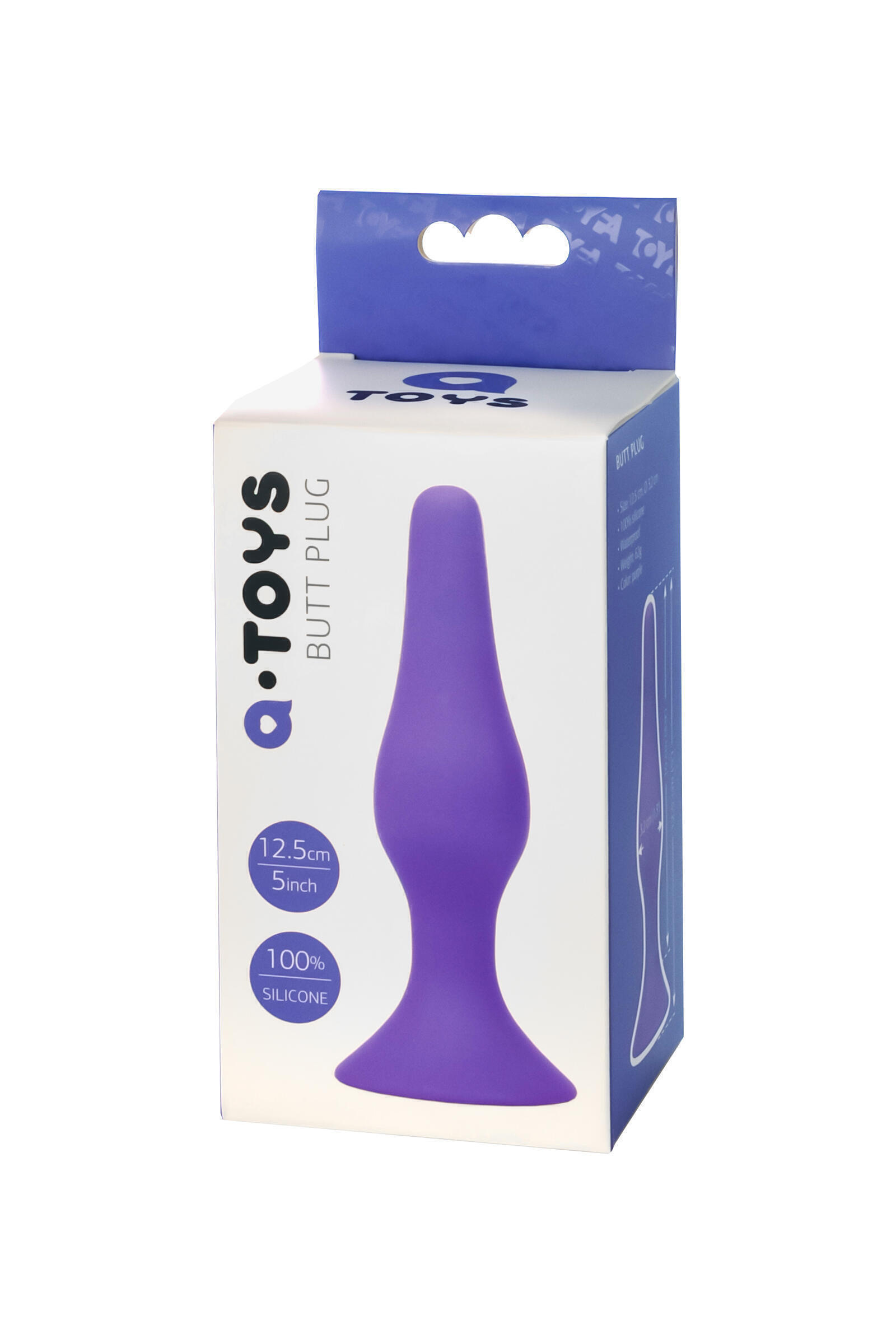 Анальная пробка Toyfa A-Toys 12,5 см, фиолетовый