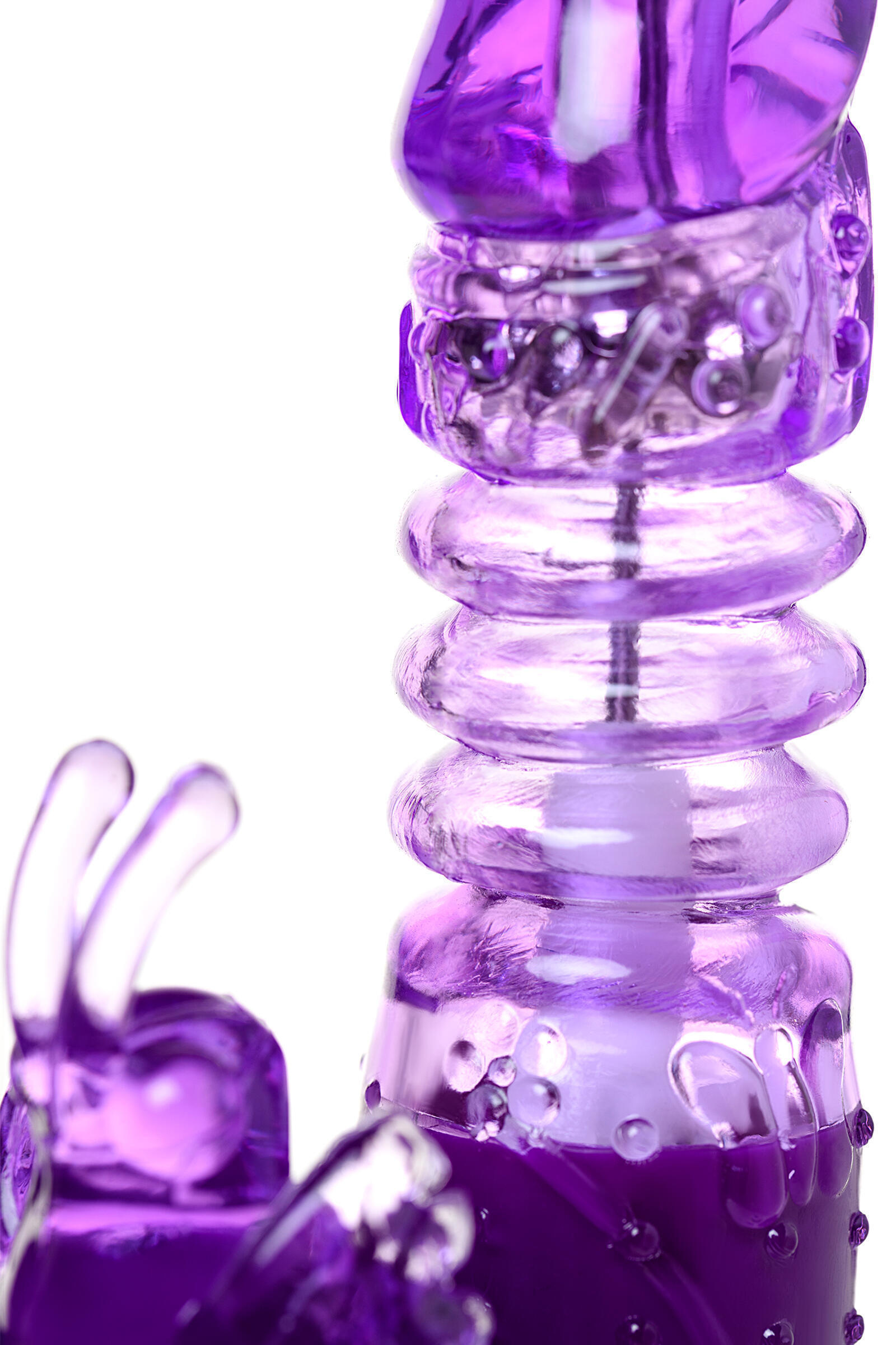 Фрикционный вибратор-кролик с ротацией Toyfa A-Toys High-Tech fantasy, темно-фиолетовый