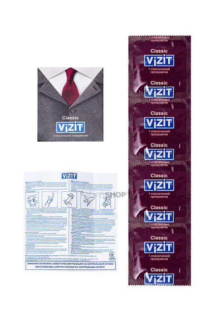 Презервативы Vizit Classic, 3 шт от IntimShop