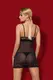 Сорочка Obsessive Wonderia chemise, Чёрный, L/XL
