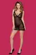 Сорочка Obsessive 856-CHE-1 chemise, Чёрный, L/XL