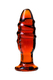 Анальная пробка Sexus Glass 12.5 см, коричневая