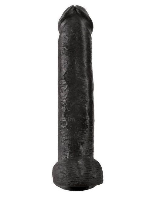Фаллоимитатор-гигант черный King Cock 15 Cock with Balls Pipedream от IntimShop