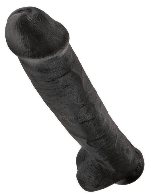 Фаллоимитатор-гигант черный King Cock 15 Cock with Balls Pipedream от IntimShop