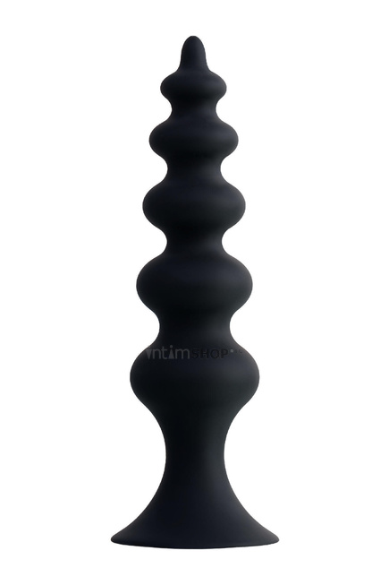 Анальная втулка POPO Pleasure by TOYFA Indi, водонепроницаемая, силикон, черная, 11,5 см, Ø 2,9 см от IntimShop
