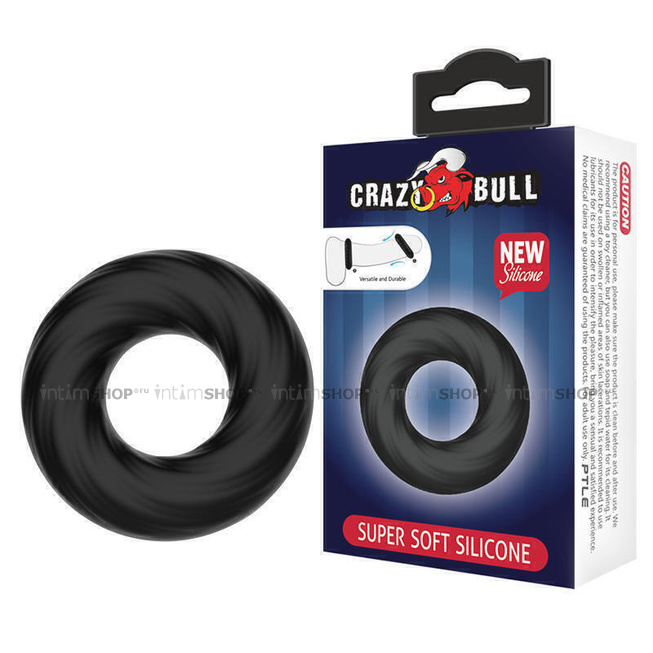 Baile Crazy Bull Super soft Эластичное эрекционное кольцо  Baile от IntimShop