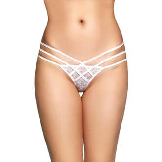 Стринги с геометрическим узором SoftLine Collection M/L, белые