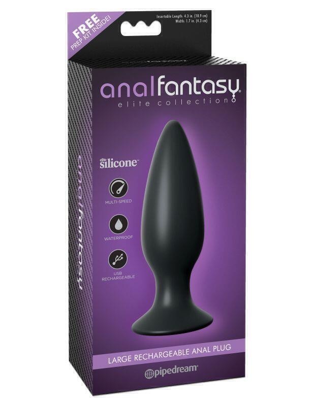 Анальная вибропробка Pipedream Elite Anal Fantasy, черный