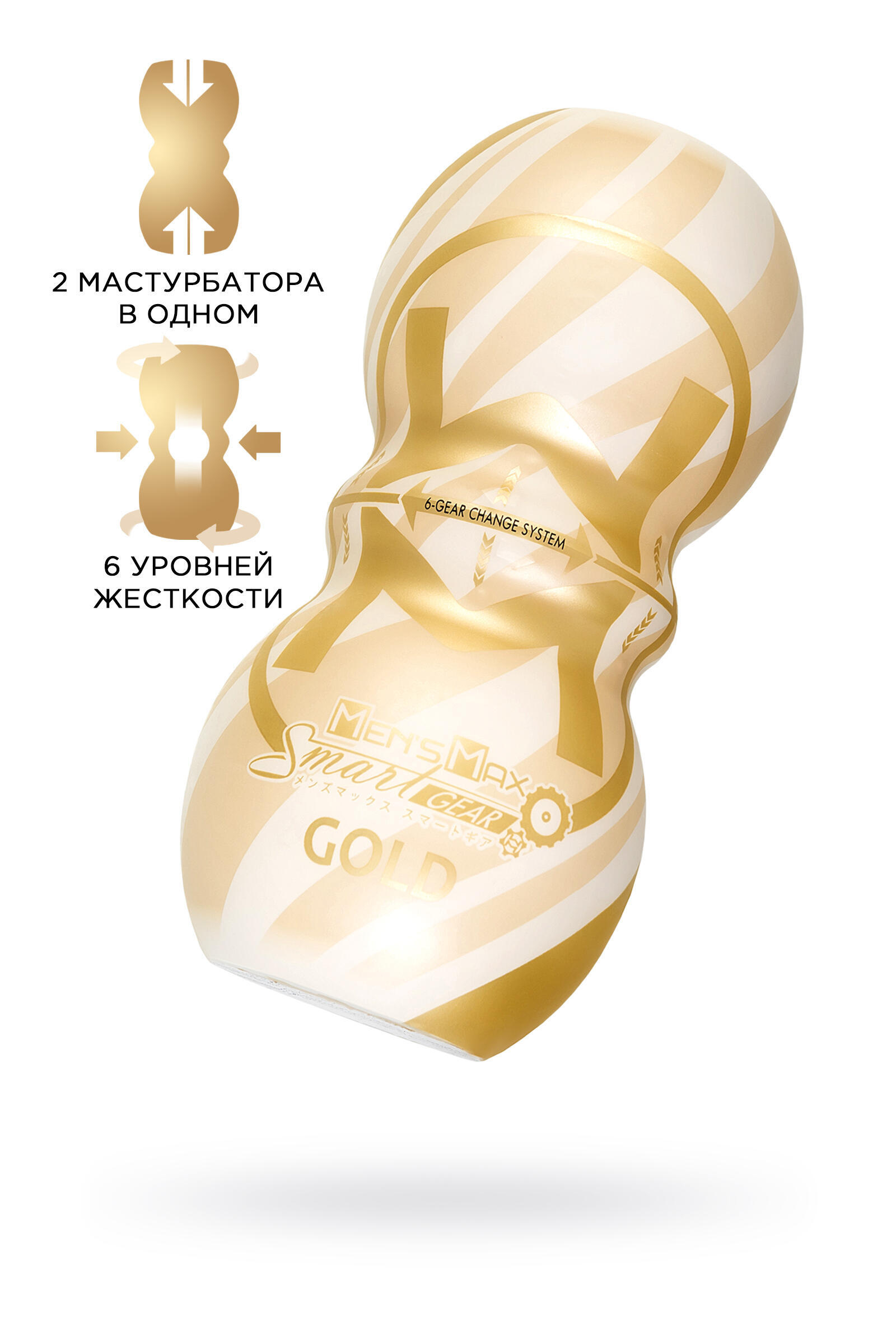 Мастурбатор MensMax Smart Gear Gold, белый