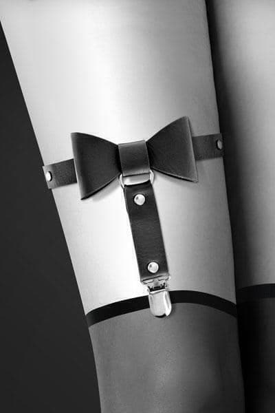 Гартер Bijoux Pour Toi с бантиком, черный