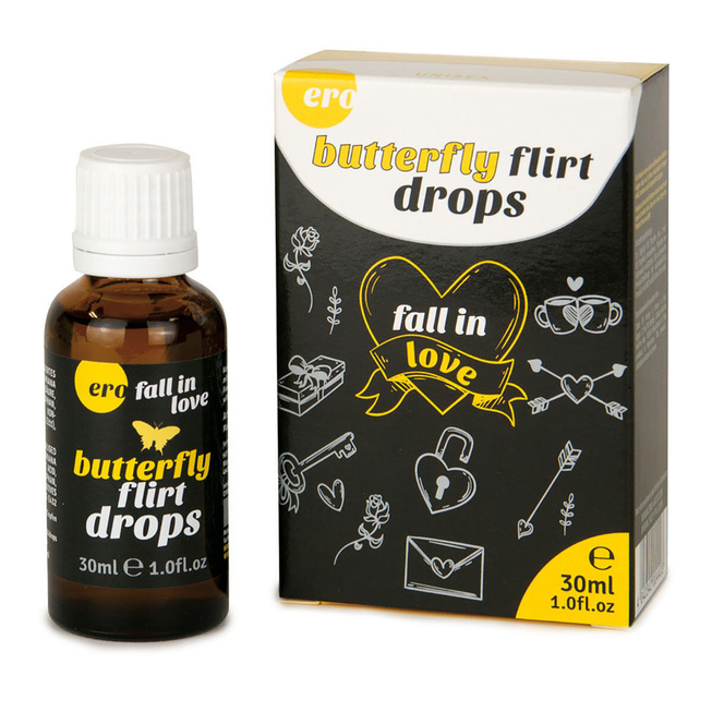 фото Капли универсальные Ero Butterfly flirt увеличивающие выносливость для мужчин и женщин, 30 мл