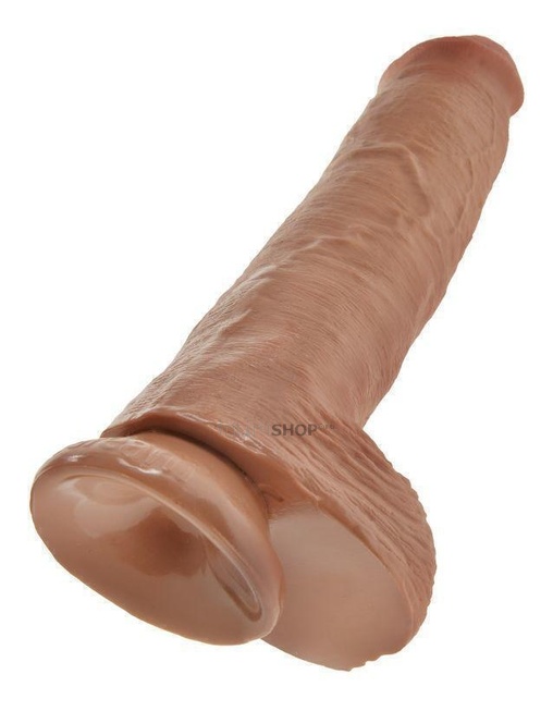Фаллоимитатор-гигант на присоске с мошонкой 29,5 см Pipedream King Cock, телесный от IntimShop