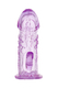 Насадка на член с рельефом и отростком для стимуляции клитора Toyfa, фиолетовая