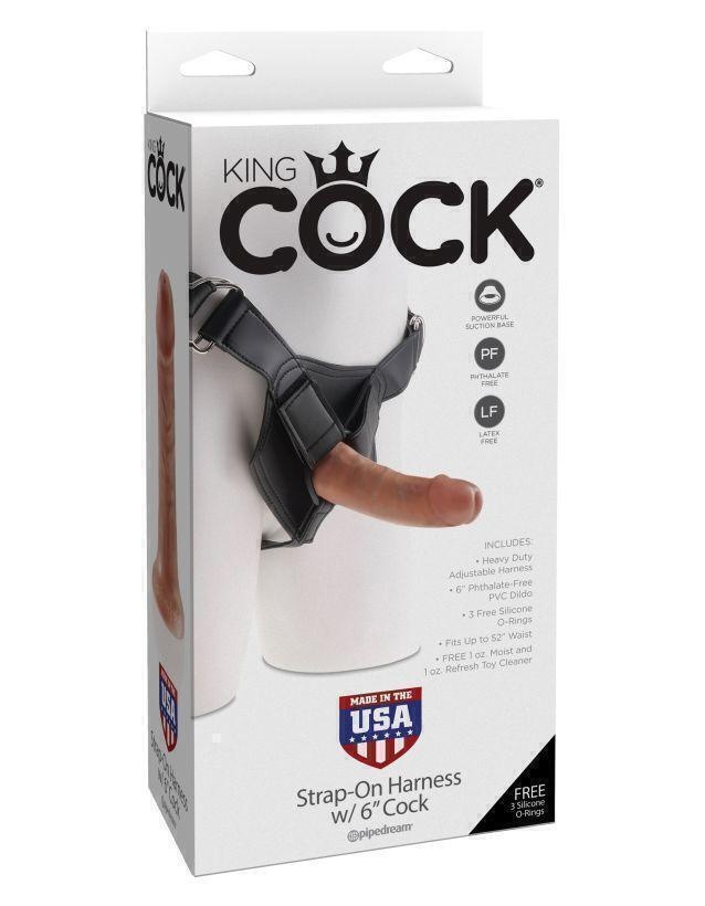 Страпон со съемной насадкой PipeDream King Cock Strap On Harness, телесный