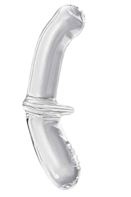 Двусторонний фаллоимитатор Satisfyer Double Crystal 19.5 см, бесцветный - фото 4