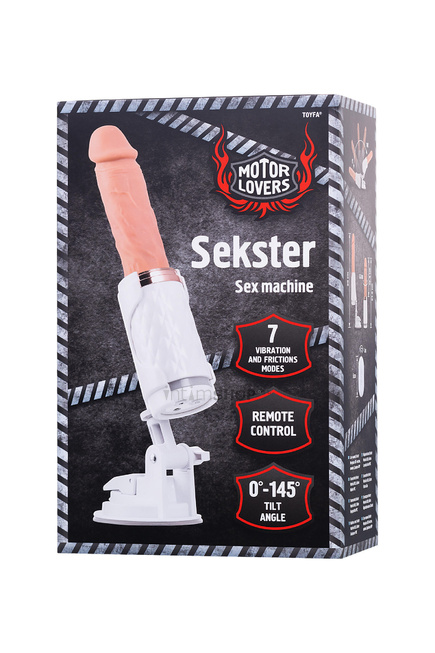 Секс-машина с подогревом и пультом ДУ Sekster MotorLovers, белый от IntimShop