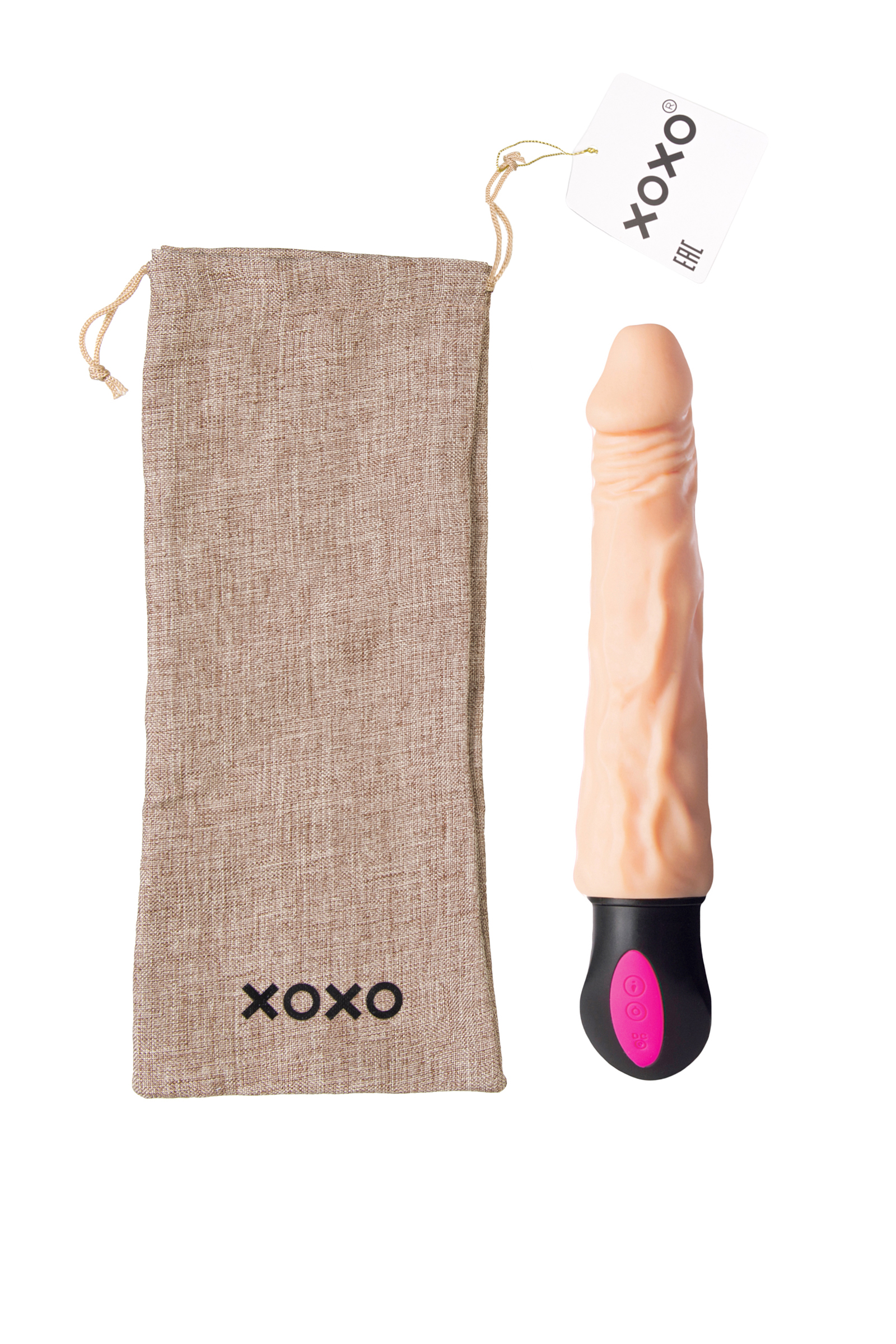 Мешочек XOXO для хранения секс-игрушек 34 см, коричневый