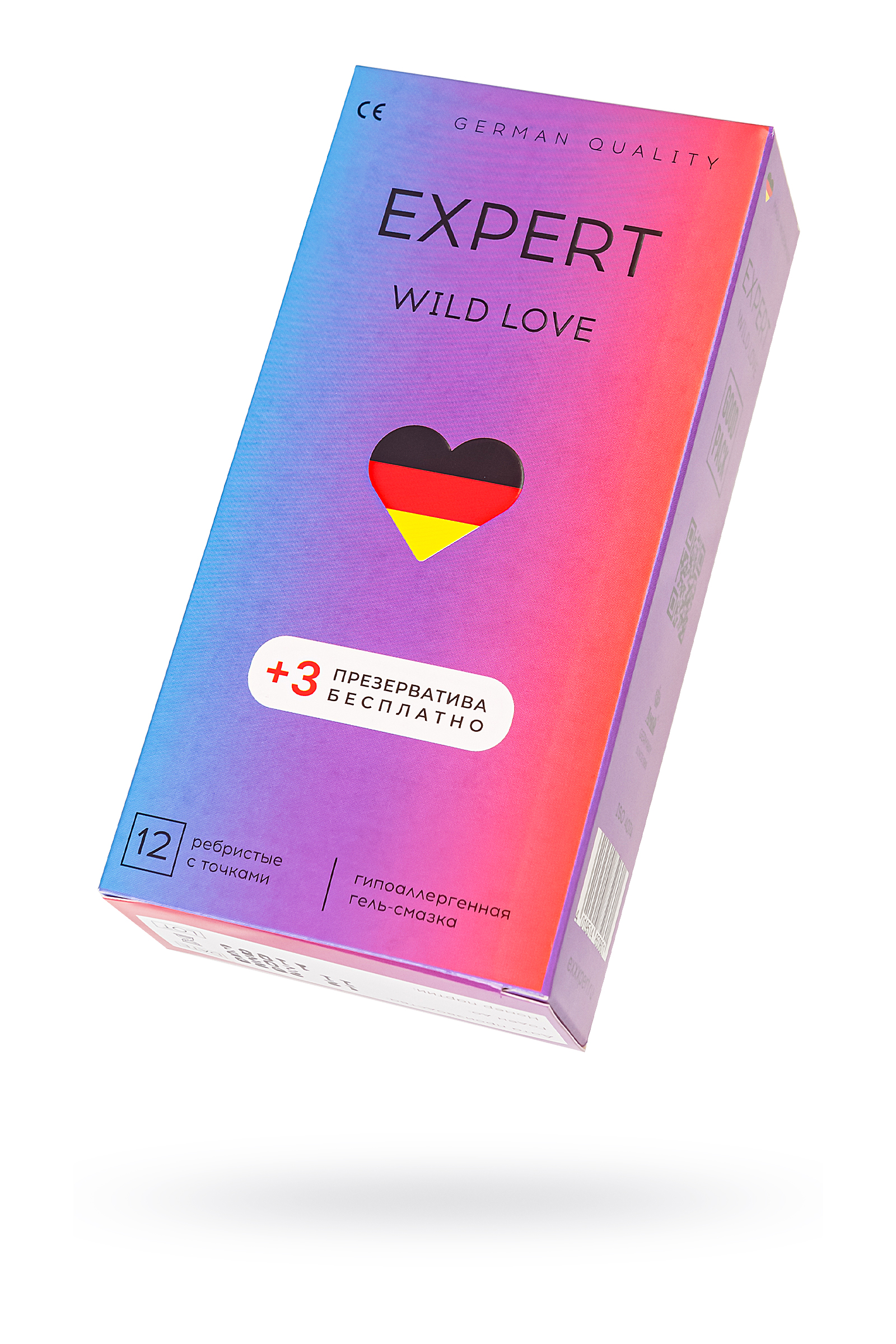 Презервативы ребристые с точками Amor Expert Wild Love, 12 шт + 3 шт