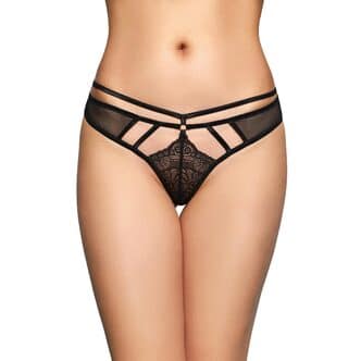 Стринги со стрепами SoftLine Collection M/L, чёрные