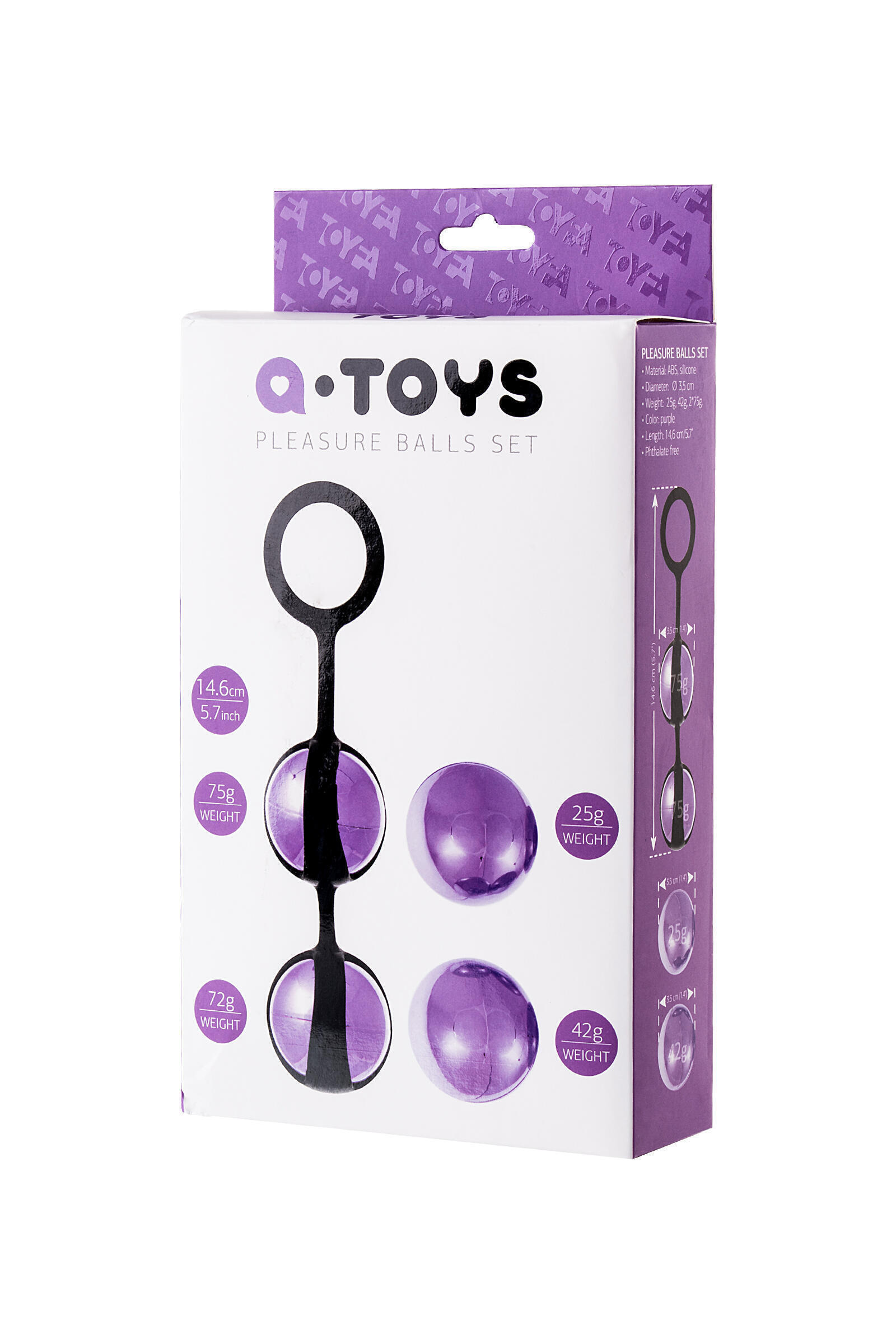 Вагинальные шарики Toyfa A-Toys Pleasure Balls, фиолетовый