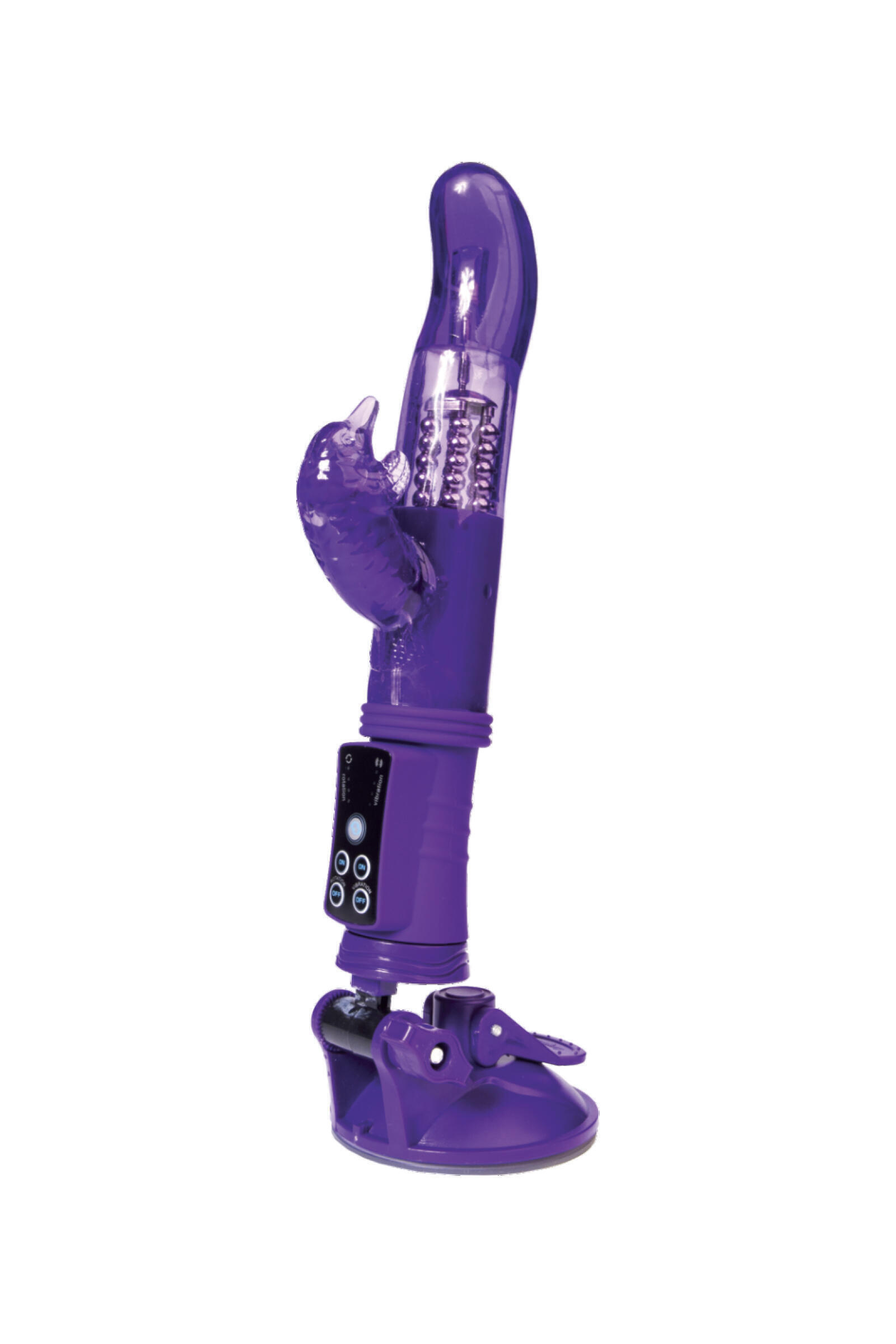 Вибратор-кролик с ротацией Toyfa A-Toys High-Tech fantasy, темно-фиолетовый