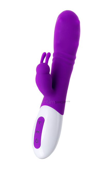 фото Вибратор c клиторальным стимулятором с пульсирующими шариками Jos Taty, фиолетовый