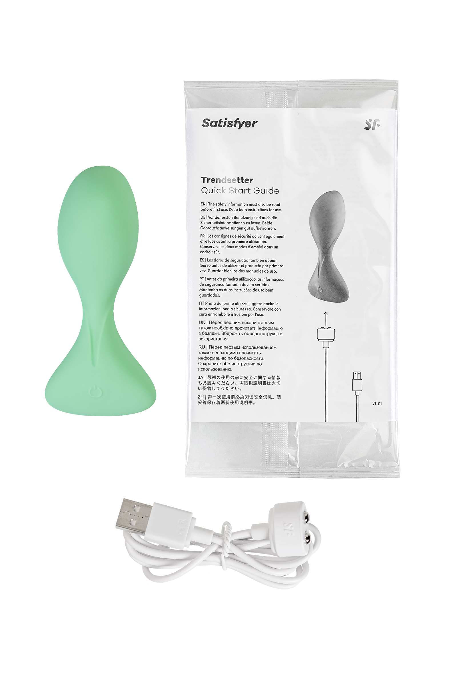 Анальная вибропробка Satisfyer Trendsetter, зелёная