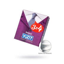 Презервативы Vizit Ribbed, ребристые, 3 шт