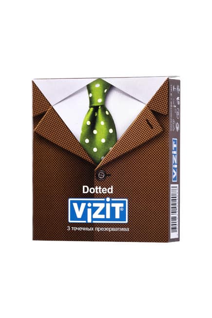 Презервативы Vizit Dotted, точечные, 3 шт от IntimShop