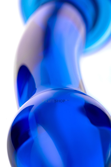 Фаллоимитатор двухсторонний Sexus Glass анально-вагинальный, синий, 25 см - фото 6