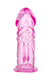 Насадка на член с рельефом и отростком для стимуляции клитора Toyfa, розовая