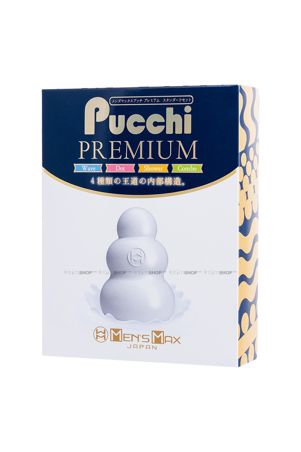 Набор мастурбаторов с самолубрикацией MensMax Pucchi Premium, 4 шт, белый