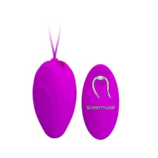 Виброяйцо Pretty Love Hyper Egg с пультом ДУ, фиолетовый