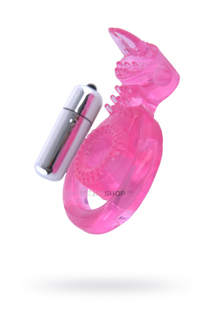 Виброкольцо Toyfa с подхватом мошонки, розовое